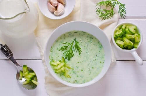 Agurk- og avocadosuppe er meget alsidig