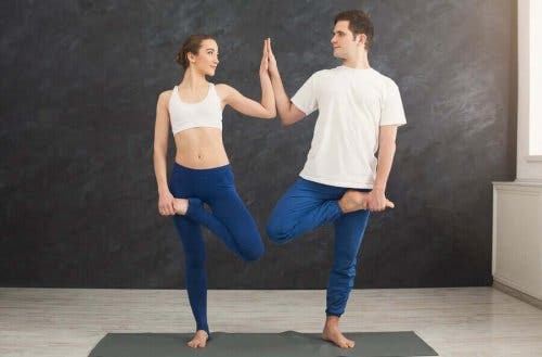 Par dyrker yoga sammen