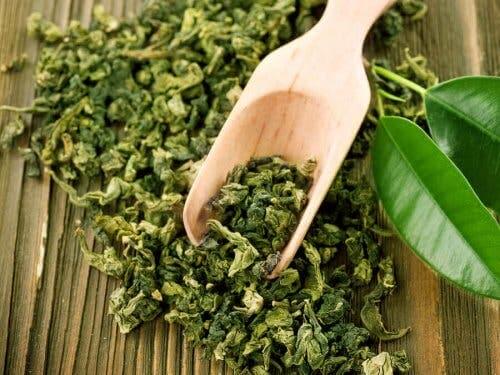 Grønne teblade