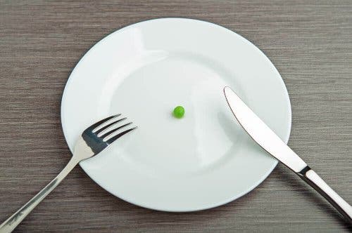 En ært på tallerken viser en kost, der kan føre til avitaminose