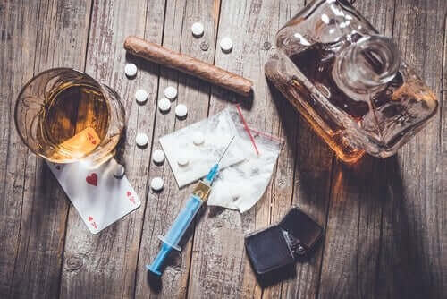 Et billede af stoffer, alkohol, rygning og gambling 