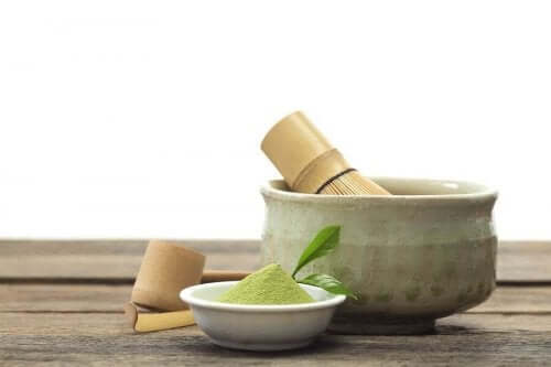 Matcha te i pulverform