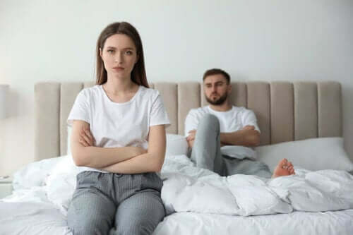 Par i seng illustrerer problemer i et parforhold