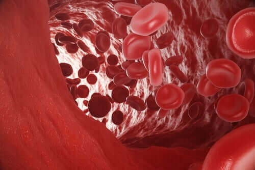 Røde blodlegemer i blodåre viser kulilteforgiftning