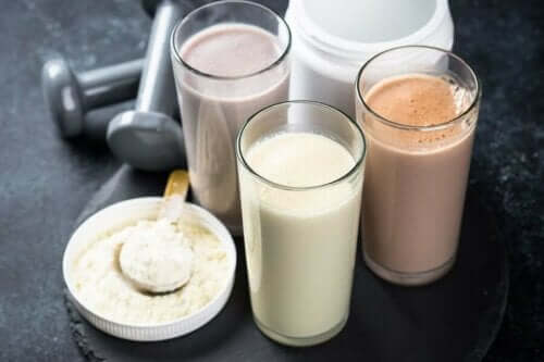 Drikke med proteinpulver