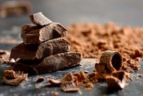 Chokolade revet i spåner