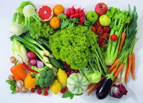 Rå frugter og grøntsager