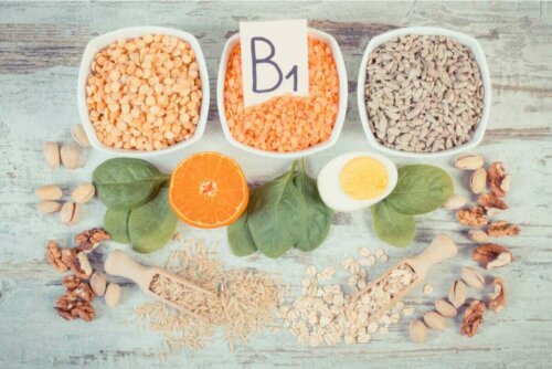 Fødevarer med B1, som er en del af B-vitamin kompleks