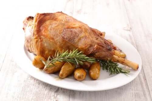 Eksempel på stegt lam fra Rioja