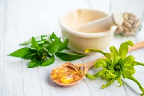 Kapsler med pebermynteolie