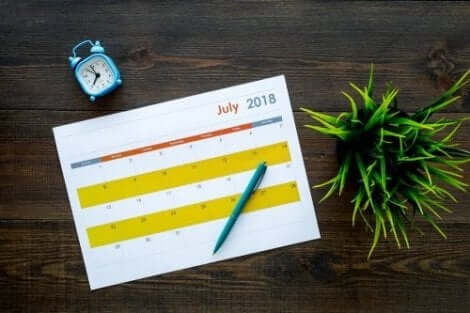 En kalender er god, når man skal organisere hjemmet