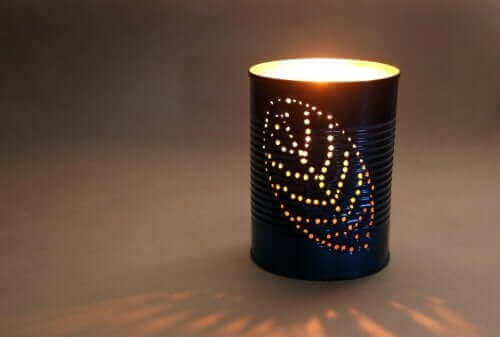 Eksempel på udendørs lanterner af dåser