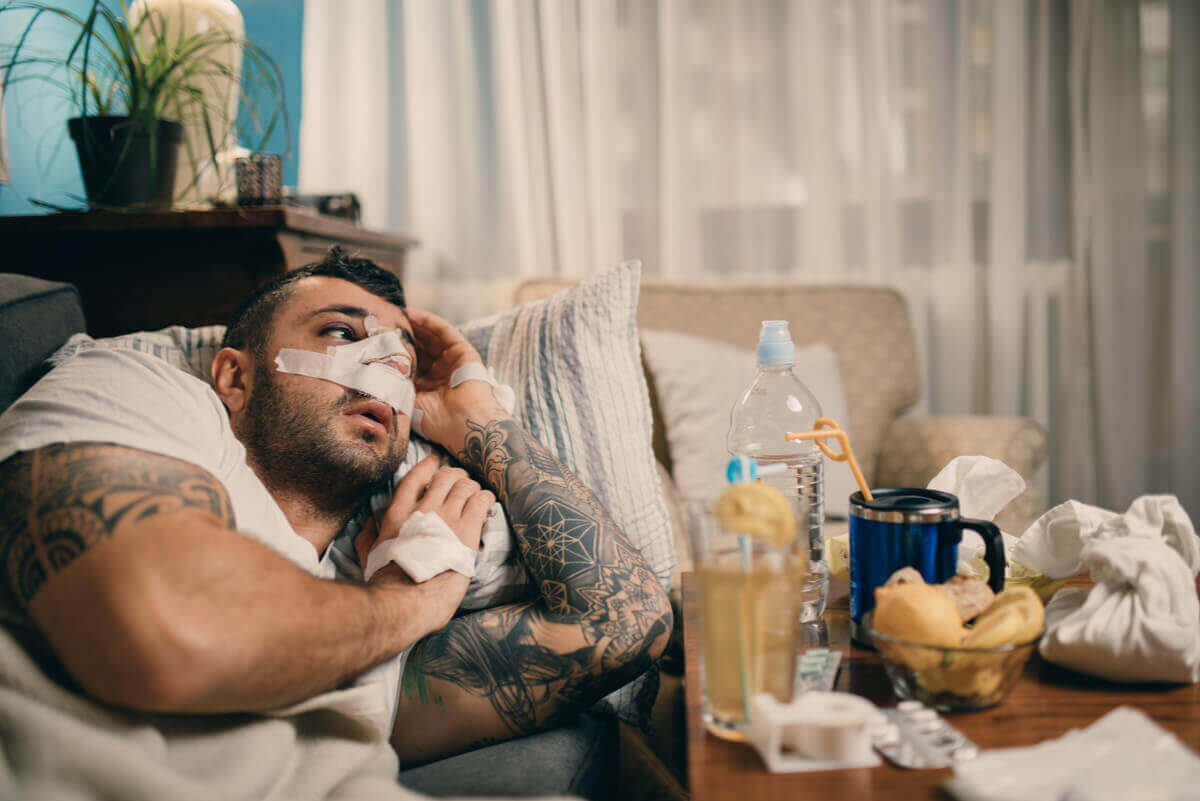 Mand har fået foretaget en septumplastik operation
