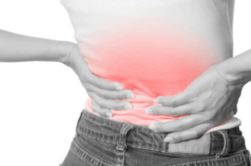 Person har ondt i lænd