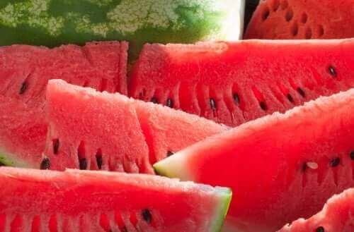 Vandmelon i skiver