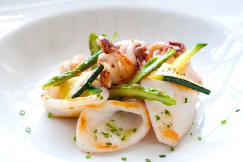 En lækker ret med blæksprutte