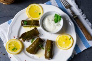 Opskrift på dolmades med ris
