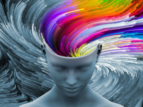 Hjerneaktivitet i forskellige farver symboliserer kvantesindet