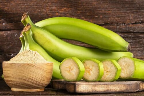 Bananer og proteinpulver