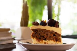 Sukkerfri kaffekage med blåbær