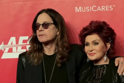 Ozzy Osbourne med sin hustru