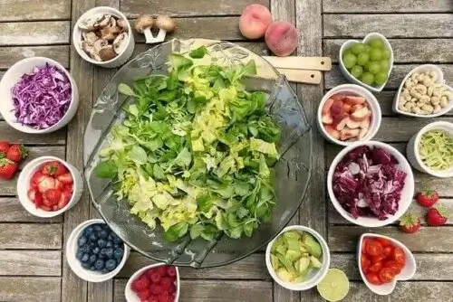 Ingredienser til en salat