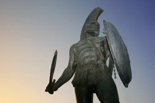 Statue af spartansk kriger