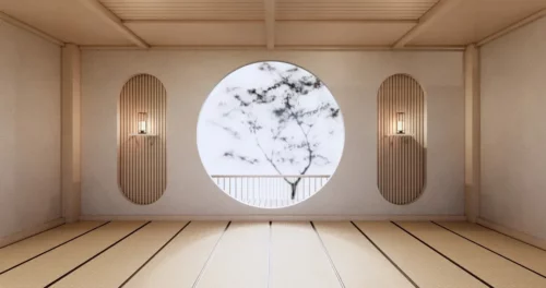 Minimalistisk japansk stue