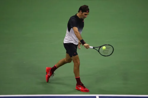 Federer på banen