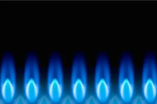Blå flammer repræsenterer varmeapparater med blå flamme