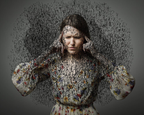 En kvinde oplever hurtige tanker