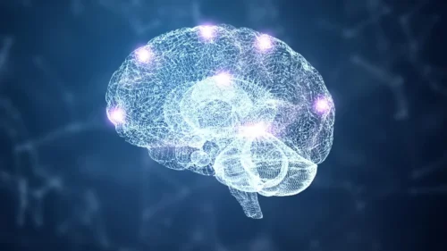 Aktiv hjerne repræsenterer et elektroencefalogram 