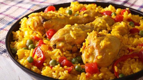 Paella med kylling